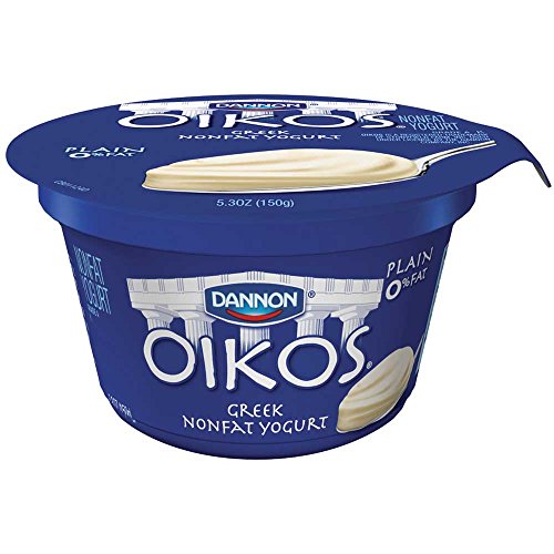Oikos Plain Nonfat Greek Yogurt, 5.3 Ounce -- 12 per case.
