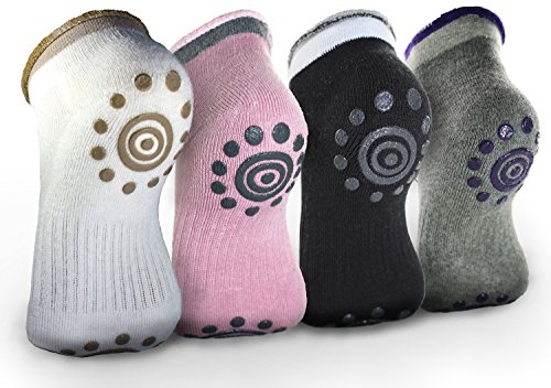 Best Non -Slip Skid Yoga Pilates Socks with Grips Cotton for Women